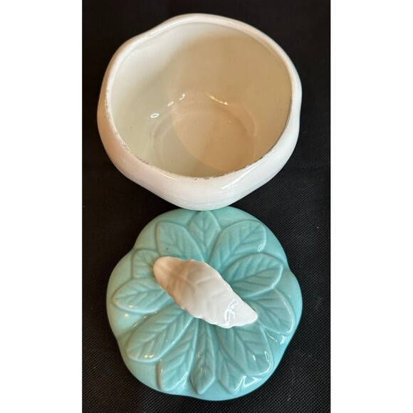 1950s Hoenig California Pottery Turquoise Apple Serving Dishes - 8 Pieces - Picture 10 of 11